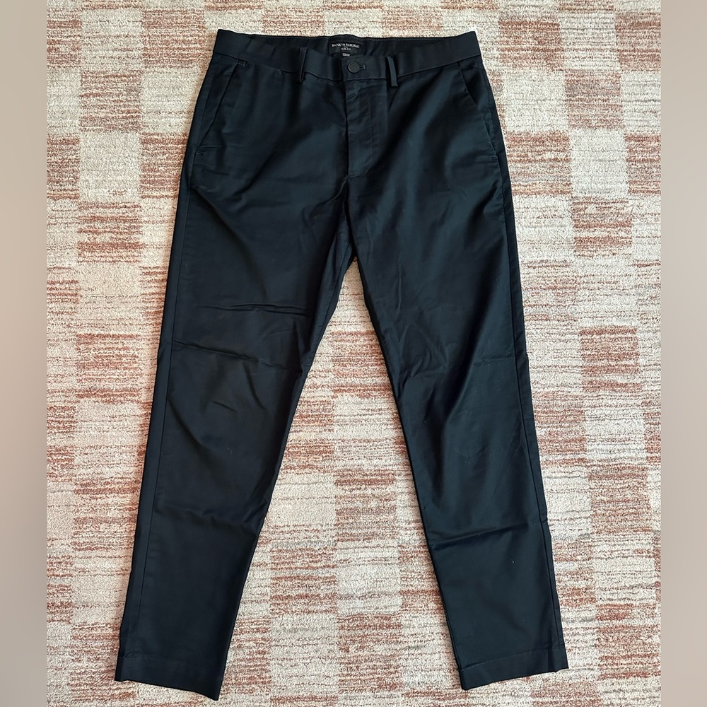 Men's Black Slim Fit Dress Pants Banana Republic